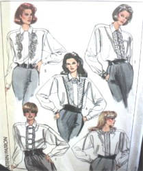 8910 SIMPLICITY 88 RUFFLE LACY LS BLOUSE PATTERN  20 42